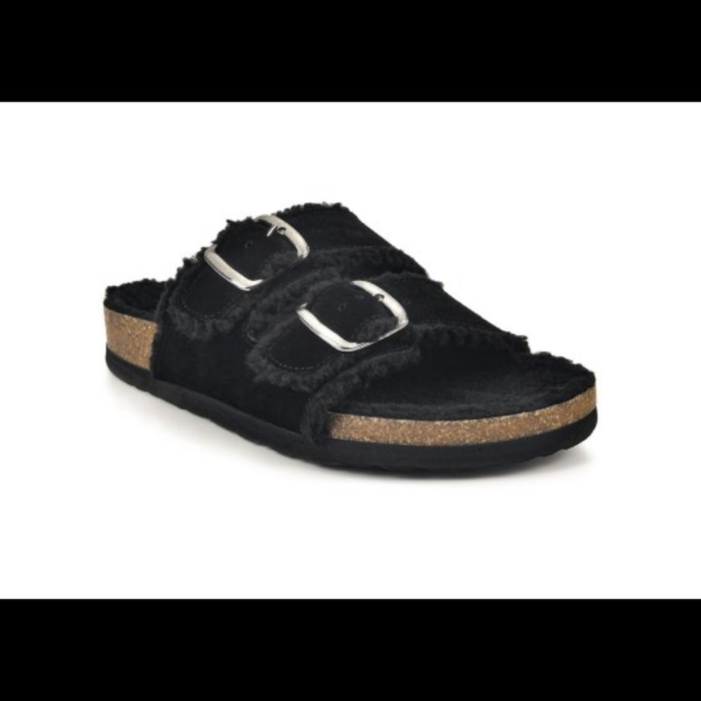 White Mountain Faux Fur Lined Sandals
